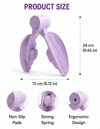 Thigh Master – Inner Thigh & Pelvic Floor Trainer | Portable Pilates Equipment for Home Workout