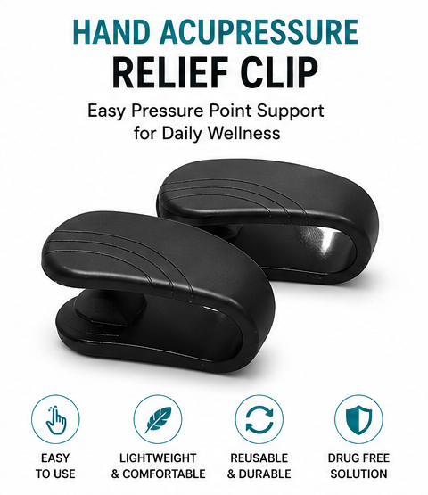 Hand Acupressure Relief Clip – Easy Pressure Point Support | Lightweight & Reusable (Pack of 2)