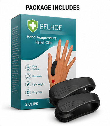 Hand Acupressure Relief Clip – Easy Pressure Point Support | Lightweight & Reusable (Pack of 2)