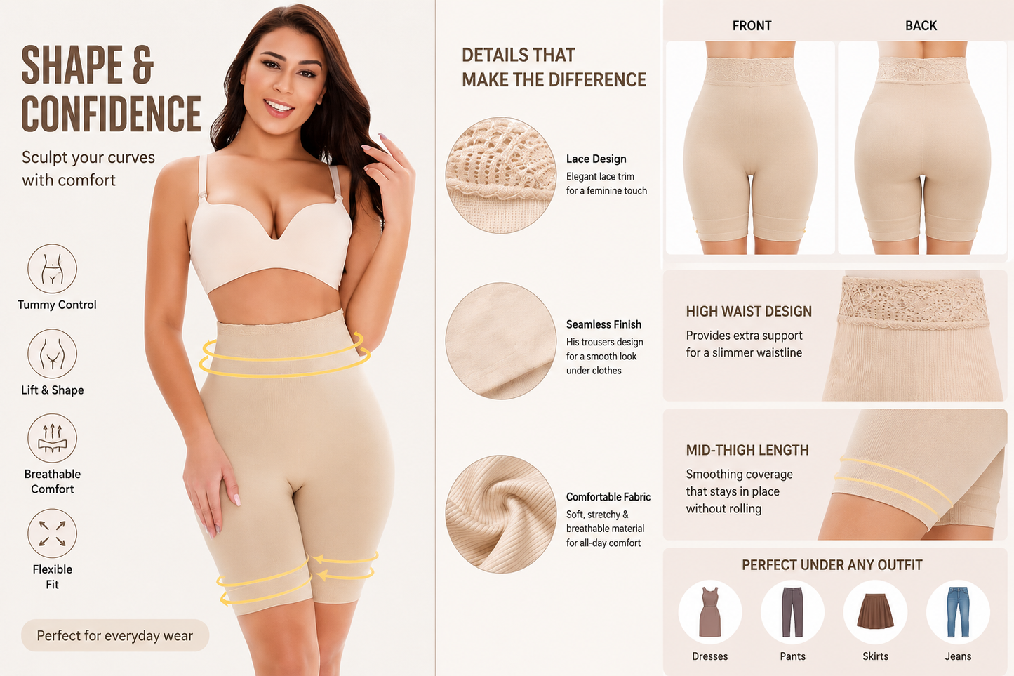 4-In-1 Micro-Particle Sculpting & Fat-Burn Shorts (Buy 1 Get 1 FREE)