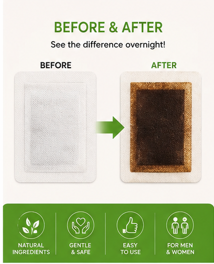 Natural Herbal Detox Foot Patches for Overnight Foot Care | Relaxing Foot Pads for Men & Women | 10 Patches