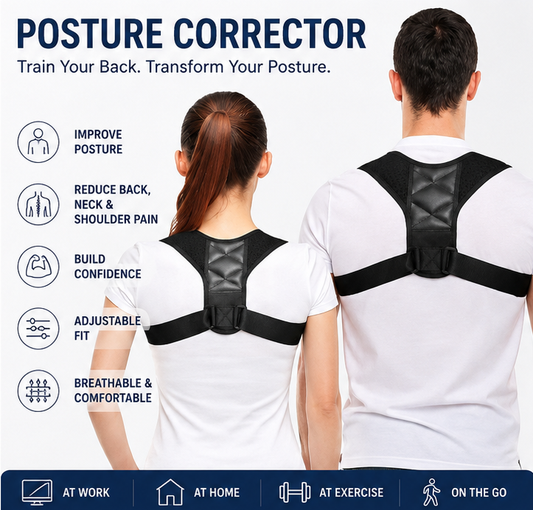 Adjustable Posture Corrector for Men & Women – Back Support Brace for Better Posture, Shoulder Alignment & Everyday Comfort