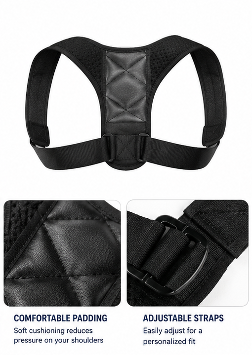 Adjustable Posture Corrector for Men & Women – Back Support Brace for Better Posture, Shoulder Alignment & Everyday Comfort