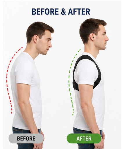 Adjustable Posture Corrector for Men & Women – Back Support Brace for Better Posture, Shoulder Alignment & Everyday Comfort