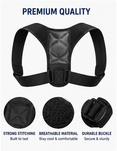 Adjustable Posture Corrector for Men & Women – Back Support Brace for Better Posture, Shoulder Alignment & Everyday Comfort